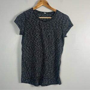Lululemon Another Mile Short Sleeve Spaced Out Space Dye Black White 4 READ
